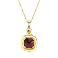 Halo Cushion Third Eye Necklace