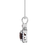 Halo Cushion Third Eye Necklace