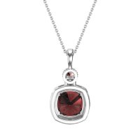 Halo Cushion Third Eye Necklace