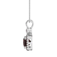 Halo Cushion Third Eye Necklace