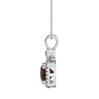 Halo Cushion Third Eye Necklace