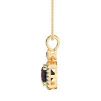 Halo Cushion Third Eye Necklace