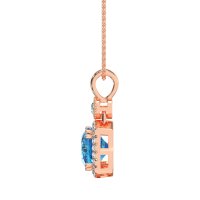 Halo Cushion Third Eye Necklace