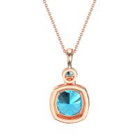 Halo Cushion Third Eye Necklace