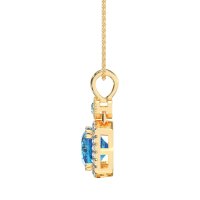 Halo Cushion Third Eye Necklace