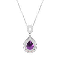 Tear Drop Halo Necklace