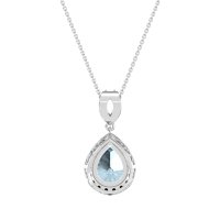 Tear Drop Halo Necklace