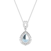 Tear Drop Halo Necklace