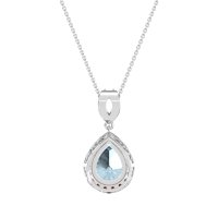 Tear Drop Halo Necklace