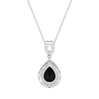 Tear Drop Halo Necklace
