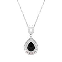 Tear Drop Halo Necklace