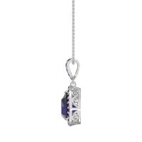 Tear Drop Halo Necklace