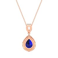 Tear Drop Halo Necklace