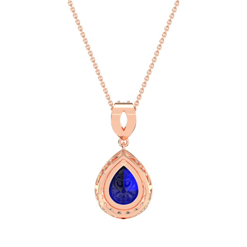 Tear Drop Halo Necklace