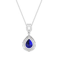 Tear Drop Halo Necklace