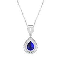 Tear Drop Halo Necklace