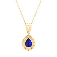 Tear Drop Halo Necklace