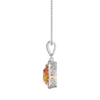 Tear Drop Halo Necklace