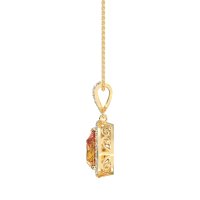 Tear Drop Halo Necklace