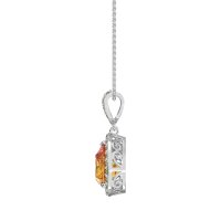 Tear Drop Halo Necklace