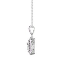Tear Drop Halo Necklace