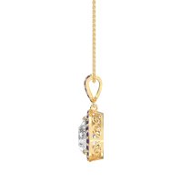 Tear Drop Halo Necklace