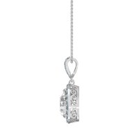 Tear Drop Halo Necklace