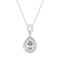 Tear Drop Halo Necklace