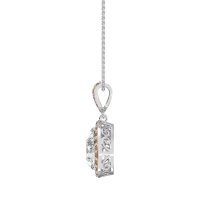 Tear Drop Halo Necklace