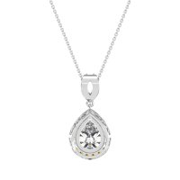Tear Drop Halo Necklace