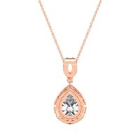 Tear Drop Halo Necklace