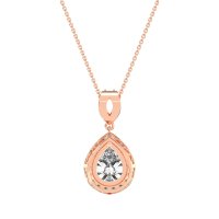 Tear Drop Halo Necklace
