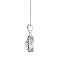 Tear Drop Halo Necklace