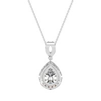Tear Drop Halo Necklace