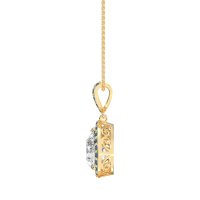 Tear Drop Halo Necklace