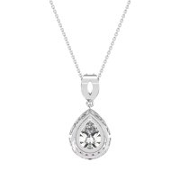 Tear Drop Halo Necklace
