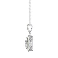 Tear Drop Halo Necklace