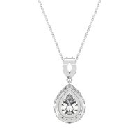 Tear Drop Halo Necklace