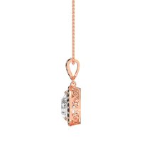 Tear Drop Halo Necklace