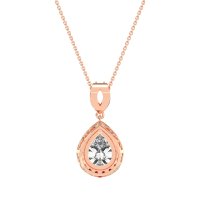 Tear Drop Halo Necklace
