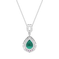 Tear Drop Halo Necklace