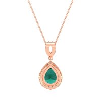 Tear Drop Halo Necklace