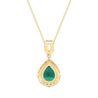 Tear Drop Halo Necklace