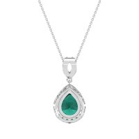Tear Drop Halo Necklace
