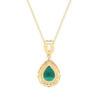 Tear Drop Halo Necklace