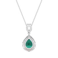 Tear Drop Halo Necklace
