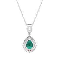 Tear Drop Halo Necklace