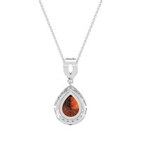Tear Drop Halo Necklace