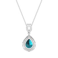 Tear Drop Halo Necklace