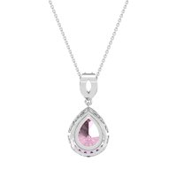 Tear Drop Halo Necklace